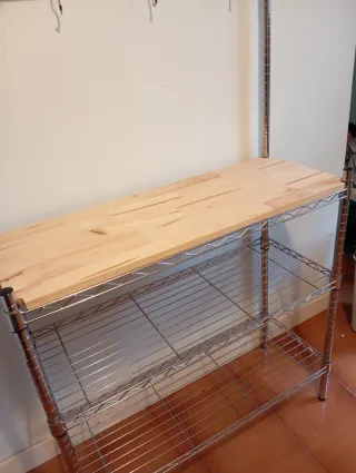 Estantería Cocina Metálica y Madera