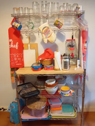 Estantería Cocina Metálica y Madera