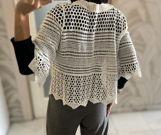 Jersey blanco de punto (tienda local)