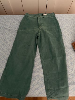 Pantalones anchos verdes