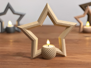 Portacandele a forma di stella