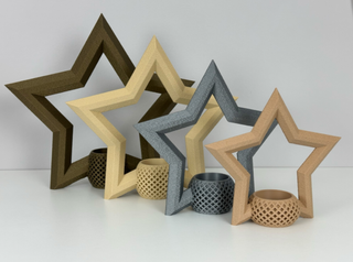 Portacandele a forma di stella