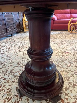 Mesa libro extensible madera maciza clásica salón