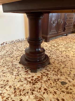 Mesa libro extensible madera maciza clásica salón