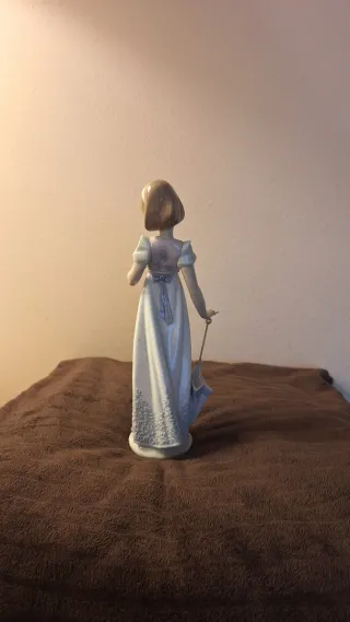 Figura Lladro Niña con Paraguas y Perro