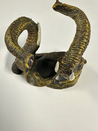 Máscara Africana y Portavelas Elefantes