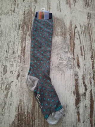 Calzini Gallo bimbo pois grigio/blu