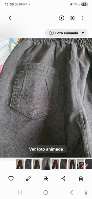 Pantalón negro con pedrería