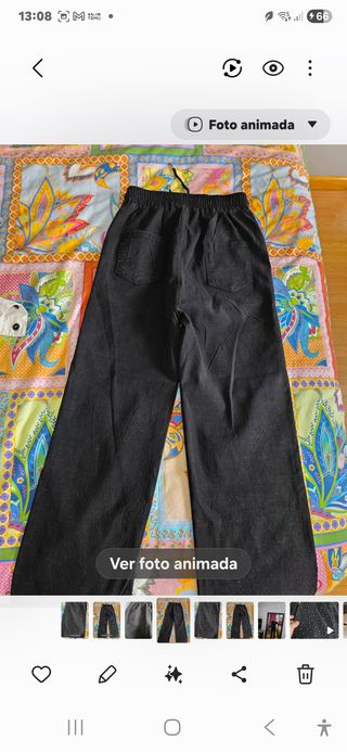 Pantalón negro con pedrería