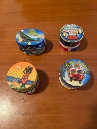 4 Cajitas Joyero Decoradas