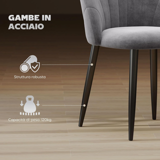 Set di 2 Sedie Sala da Pranzo, Sedie Cucina Modern