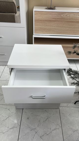 Mesita Koda 2 cajones blanca