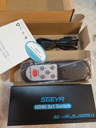 Conmutador HDMI SGEYR 5x1 4K