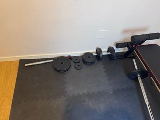 Kit Pesas 50kg + Banco Reclinable