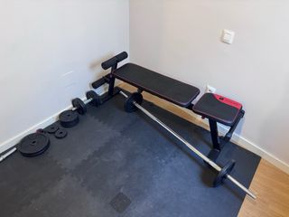 Kit Pesas 50kg + Banco Reclinable