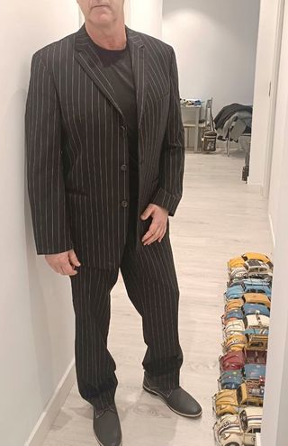 Traje Hugo Boss Raya Negra Talla L