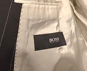 Traje Hugo Boss Raya Negra Talla L