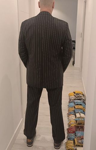 Traje Hugo Boss Raya Negra Talla L