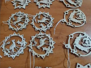 Adornos Navideños Madera Lote de 25 piezas