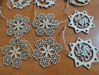 Adornos Navideños Madera Lote de 25 piezas