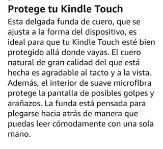 Funda ORIGINAL Amazon Kindle Touch. Púrpura.