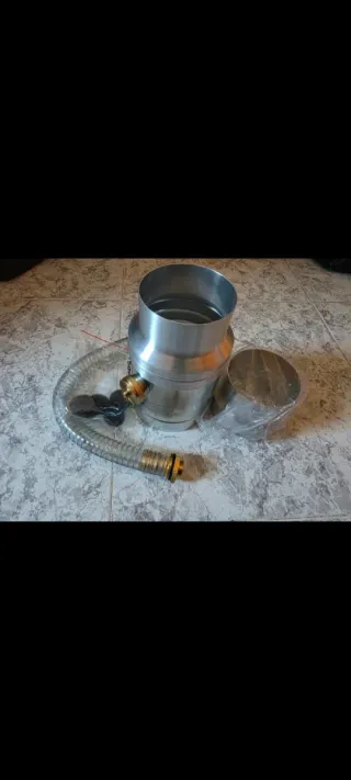 Recolector agua lluvia aluminio + manguera