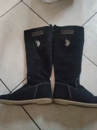 Stivali US Polo Assn neri scamosciati donna 39