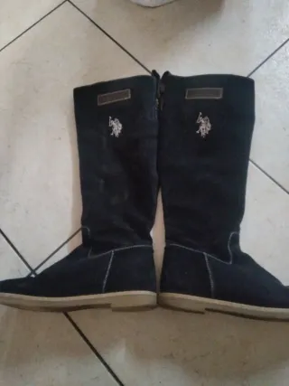 Stivali US Polo Assn neri scamosciati donna 39