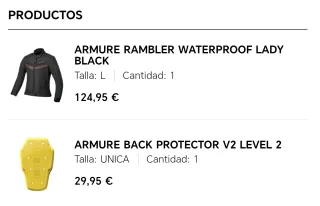 Chaqueta de moto mujer