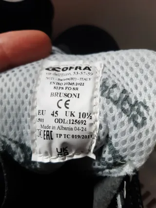 Zapatos de trabajo Cofra puntera reforzada