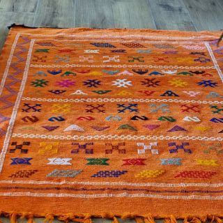 Authentic Moroccan Berber Rug Orange
