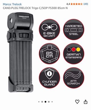 Candado bicicleta Trelock trigo