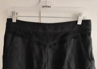 Falda mini vintage negra talla 40