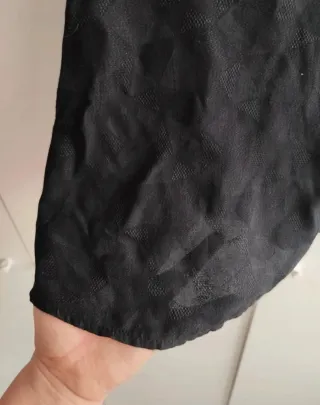 Falda mini vintage negra talla 40