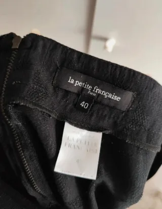 Falda mini vintage negra talla 40