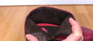 Botines de piel color burdeos nº36 sin estrenar