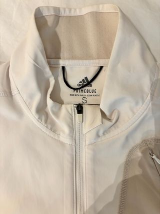Chubasquero Adidas Beige y Blanco Talla S