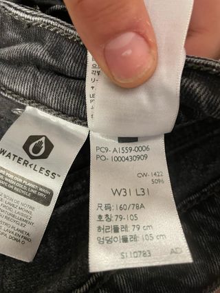 Levi's Low Pitch Straight W31L31 Slim