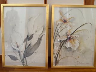 Dúo de acuarelas florales de DANKORIM