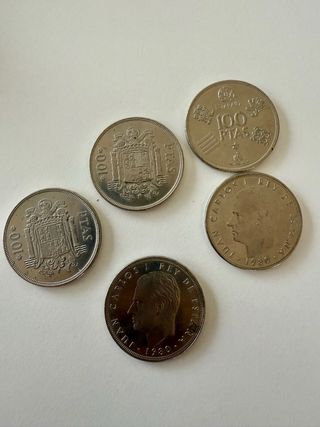 Lote 5 monedas antiguas coleccionista
