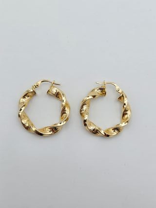 Pendientes Oro 18K, Aros, Aretes, Argollas, 2,76gr