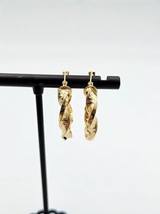 Pendientes Oro 18K, Aros, Aretes, Argollas, 2,76gr
