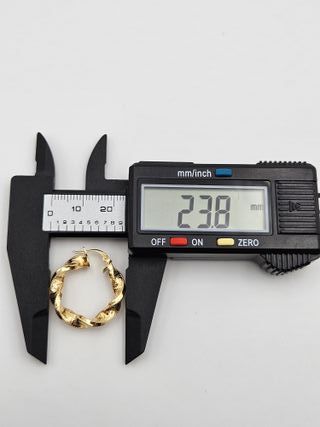 Pendientes Oro 18K, Aros, Aretes, Argollas, 2,76gr