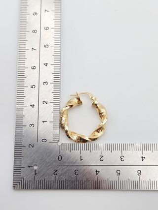 Pendientes Oro 18K, Aros, Aretes, Argollas, 2,76gr