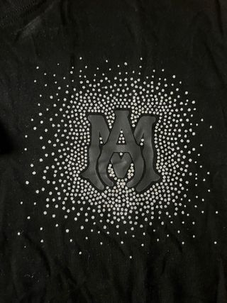 T-shirt A M I R nera con strass taglia S