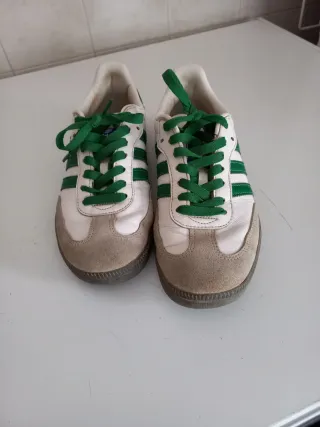 Zapatillas Adidas Samba Blancas y Verdes