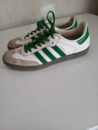 Zapatillas Adidas Samba Blancas y Verdes