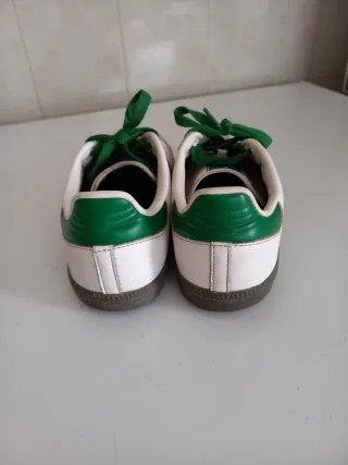 Zapatillas Adidas Samba Blancas y Verdes