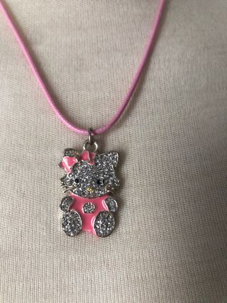 Colgantes Hello Kitty Rosa y Plateado
