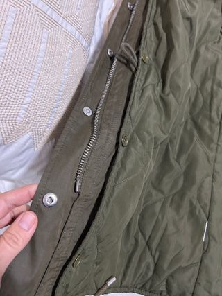 Chaqueta Mango Verde Militar Mujer